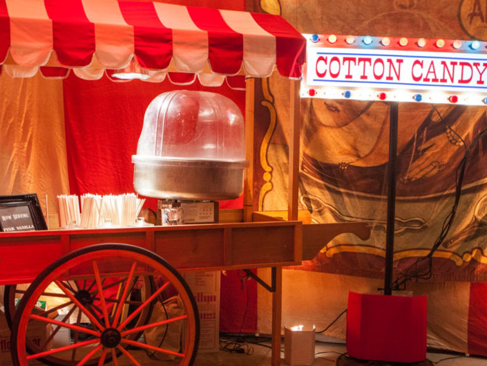 Cotton Candy station at Halloween Carnival designed and produced by Kristin Banta Events