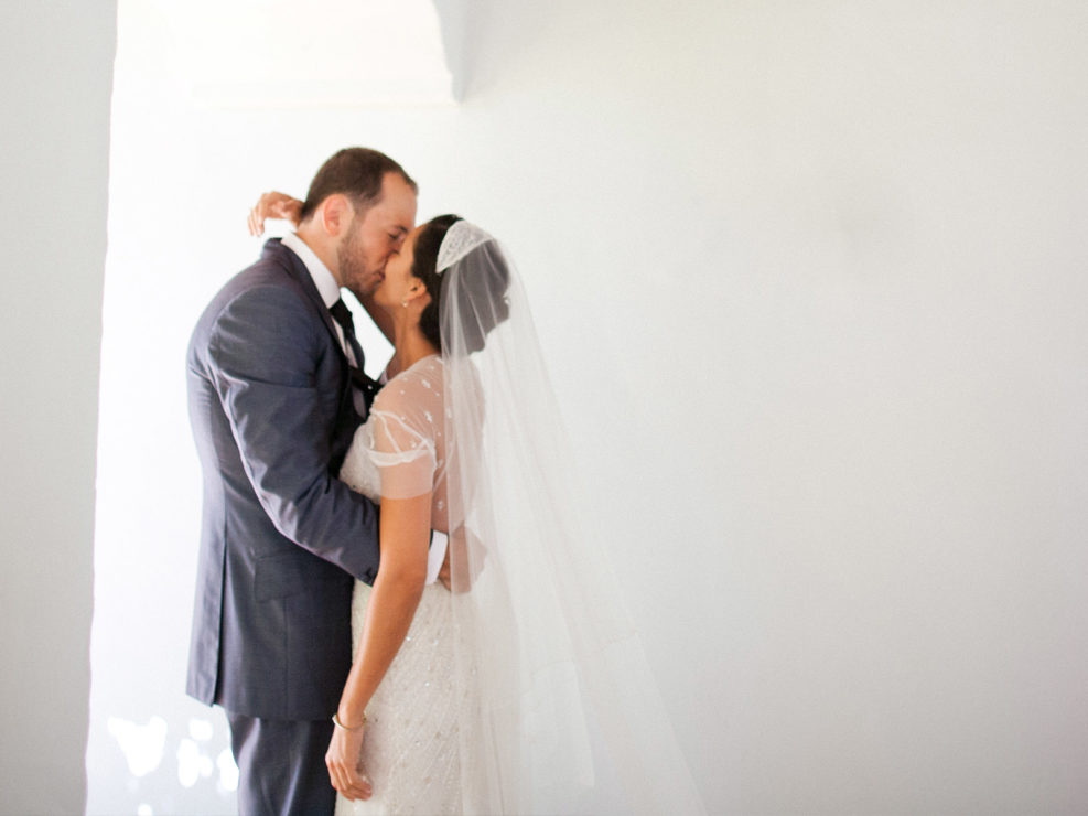 rachel, brye, wedding, veil, happy, couple, kiss, gown, tuxedo,