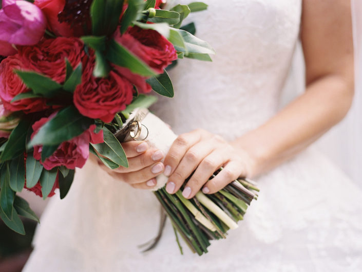 bridal bouquet, pink floral, los angeles wedding, bridal style, wedding rings