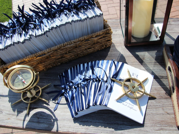 Ceremony Programs, Nautical Theme Wedding, Los Angeles Wedding