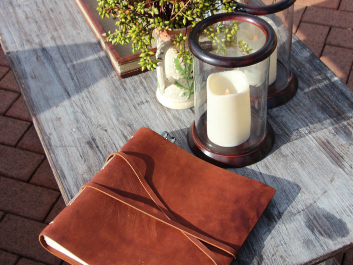 candle, wood, guestbook, weathered wood, outdoor wedding, decor, kristin banta events