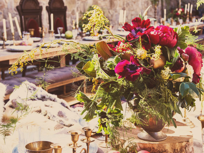 Wedding Planner in LA, Tabletop Decor, Renaissance Inspired