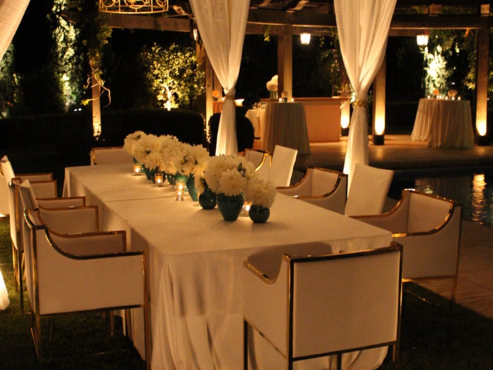 event space, gold accents, dinner party, tented event, event producer in los angeles, kristin banta, event planners in la, la events, party planner la, white florals