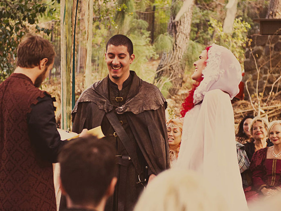 lord of the rings, game of thrones, wedding, ceremony, red hair, happy, couple