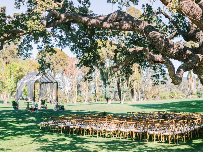 jewish ceremony, california wedding, outdoor ceremony, white chuppah, greenery, ojai valley inn and spa, kristin banta weddings and special events