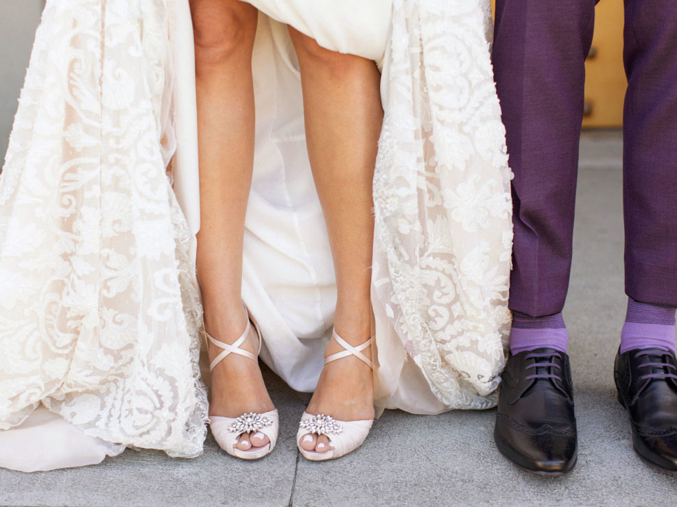 wedding shoes, bride and groom