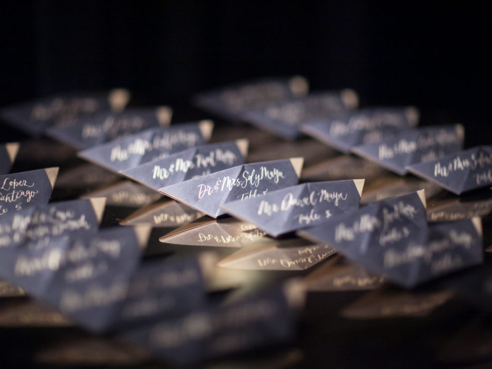 Escort Cards, boats, Black and gold accents, gold decor, gold design, Luxe weddings, gay weddings, hotel alexandria, alexandria ballrooms, gay weddings, produced by Kristin Banta Events