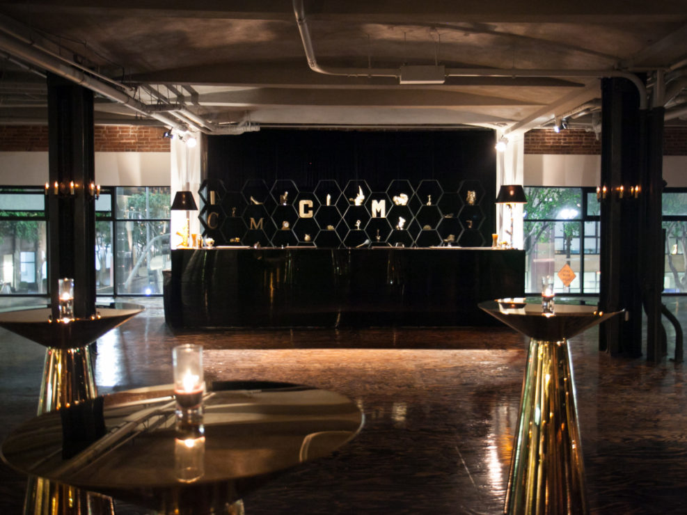 Reception bar and backbar design, black and gold, lighting design, alexandria ballrooms, Kristin Banta Weddings and Special Events