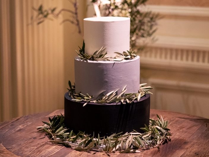 wedding cake, wedding reception, kbe, kristin banta events, fairmont miramar wedding