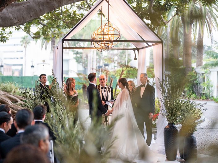jewish wedding ceremony, kbe, kristin banta events, fairmont miramar wedding